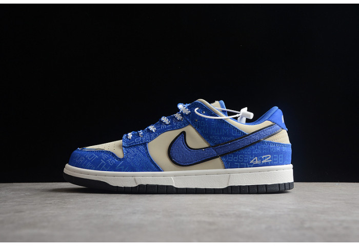nike dunk low jackie robinson 75 yrs beige white royal blue dy2203-400