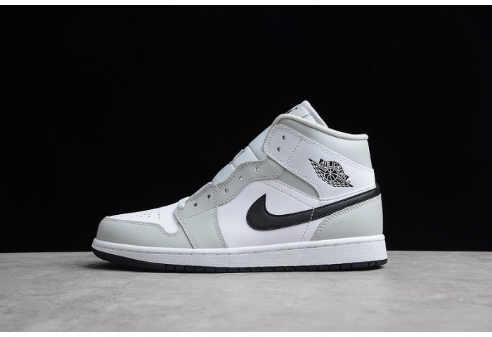 air jordan 1 mid "light smoke grey" aj1 bq6472-015