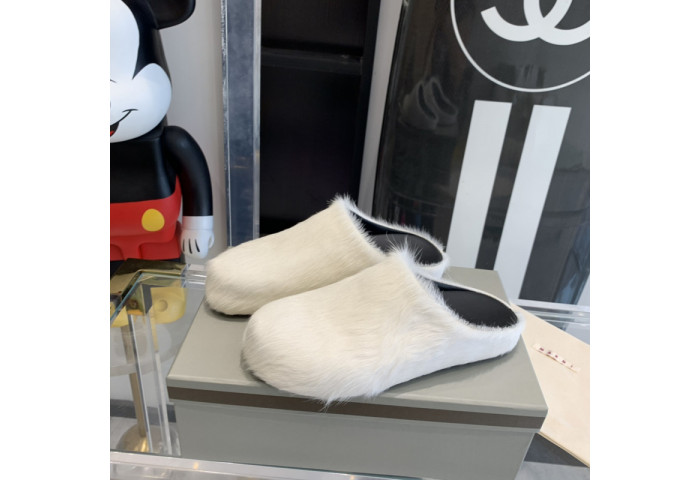 ma slide white fussbett sabot loafers mar-007