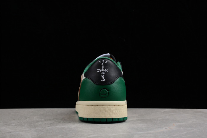 aj1 st travis scott x air jordan 1 retro low green black dm7866-128