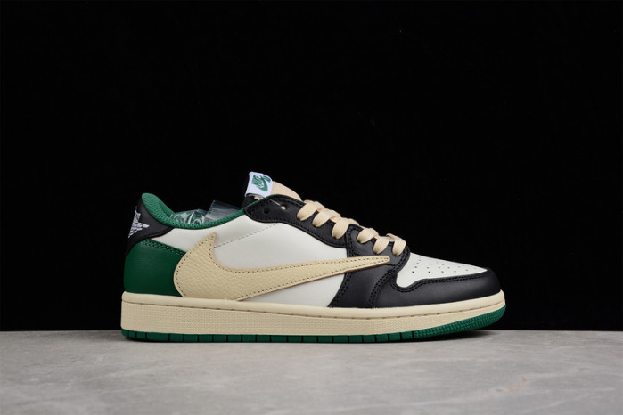 aj1 st travis scott x air jordan 1 retro low green black dm7866-128