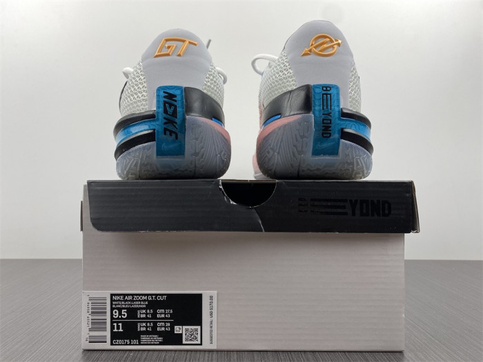 nike air zoom g.t. cut white black blue cz0176-101