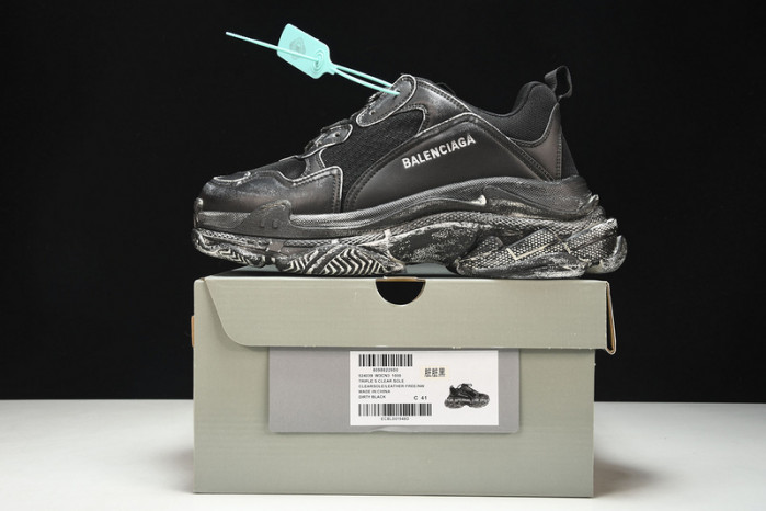 balenga triple s black clear sole btsbcs-021