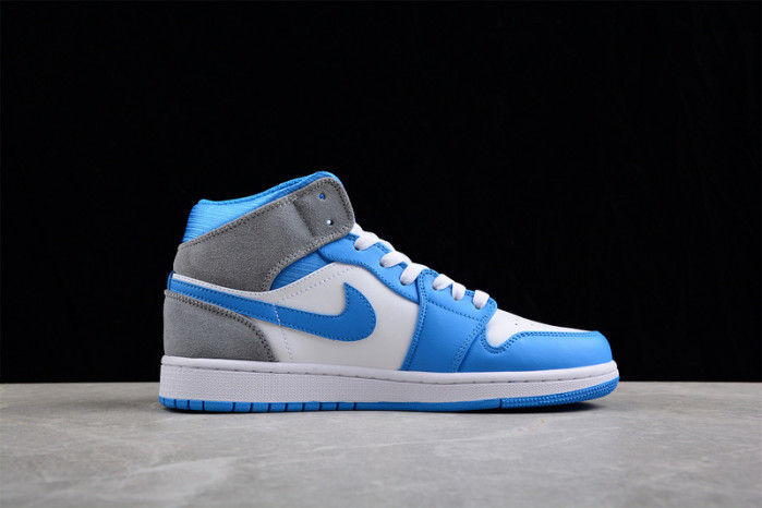 air jordan 1 mid "university blue" dx9276-100
