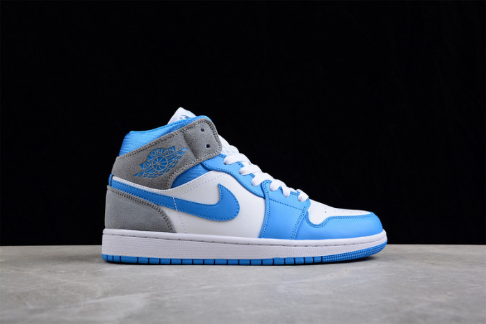 air jordan 1 mid "university blue" dx9276-100