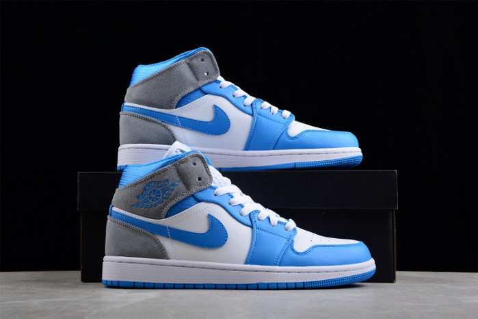 air jordan 1 mid "university blue" dx9276-100