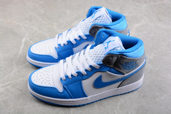 air jordan 1 mid "university blue" dx9276-100