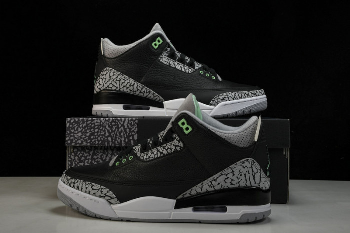 air jordan 3 retro "green glow" ct8532-031