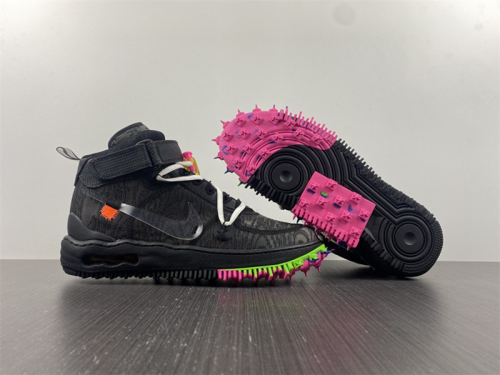 ow x nike air force 1 mid “black” do6290-001