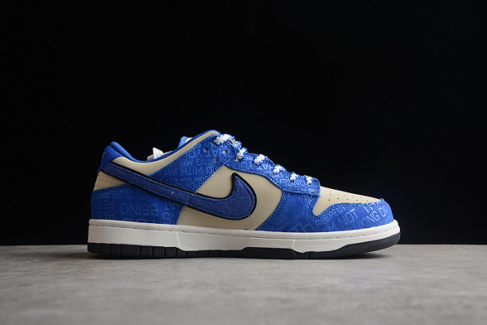 nike dunk low jackie robinson 75 yrs beige white royal blue dy2203-400