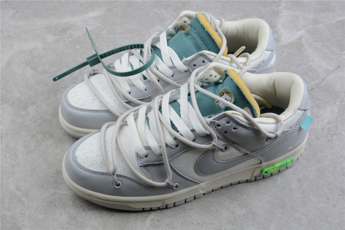 nike dunk low off-white lot 42- dm1602-117
