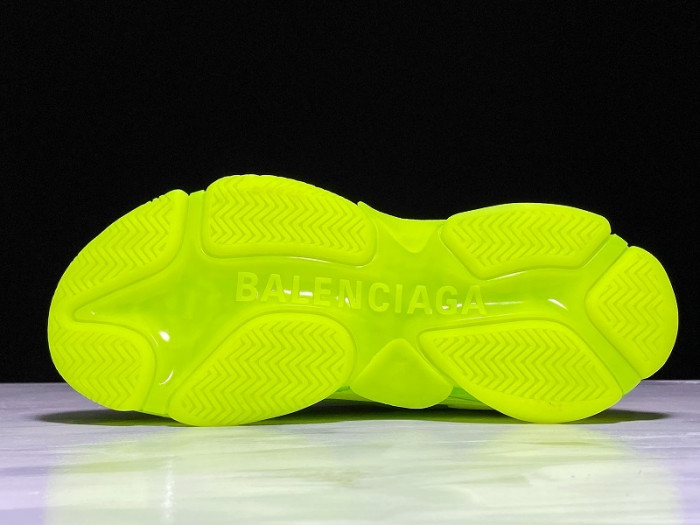 balenga triple s neon fluo yellow clear sole 541624 w09ol 3809