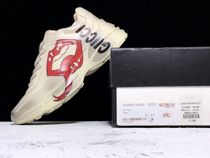 gc rhyton sneaker with mouth print 552093 a9l00 9522