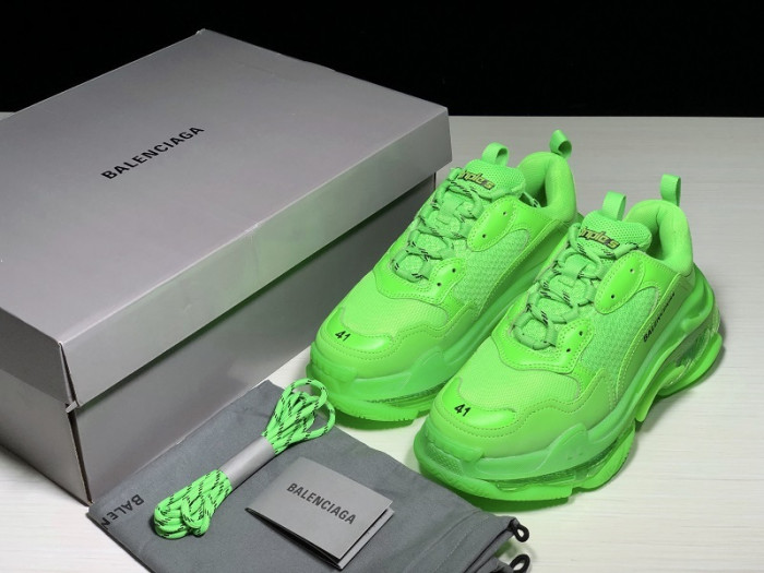 balenga triple s neon green clear sole 541624 w09ol 3801