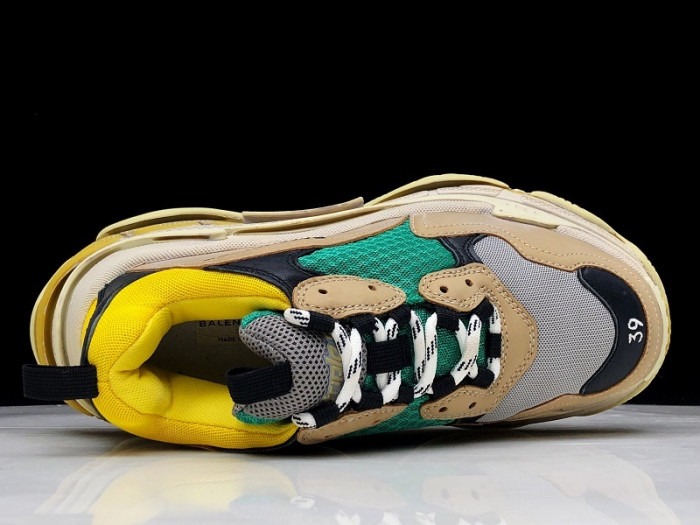 balenga triple s beige green yellow 483513 w06e3 7070