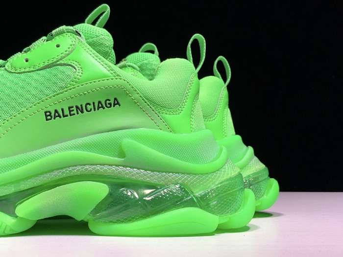 balenga triple s neon green clear sole 541624 w09ol 3801