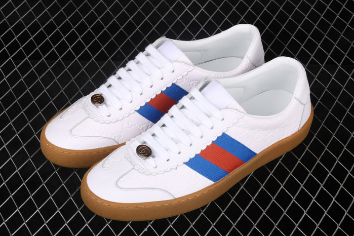 gc jbg leather and sued white