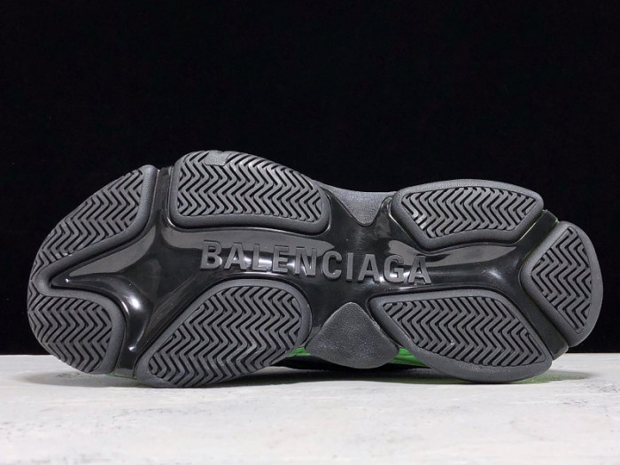 balenga triple s clear sole balck and green 541624 w09o1 3861