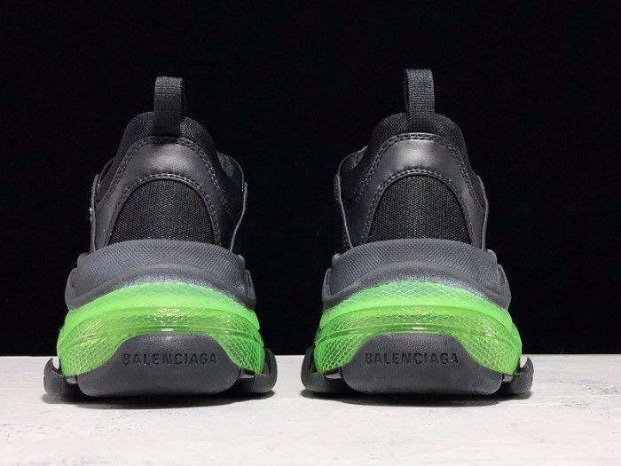 balenga triple s clear sole balck and green 541624 w09o1 3861