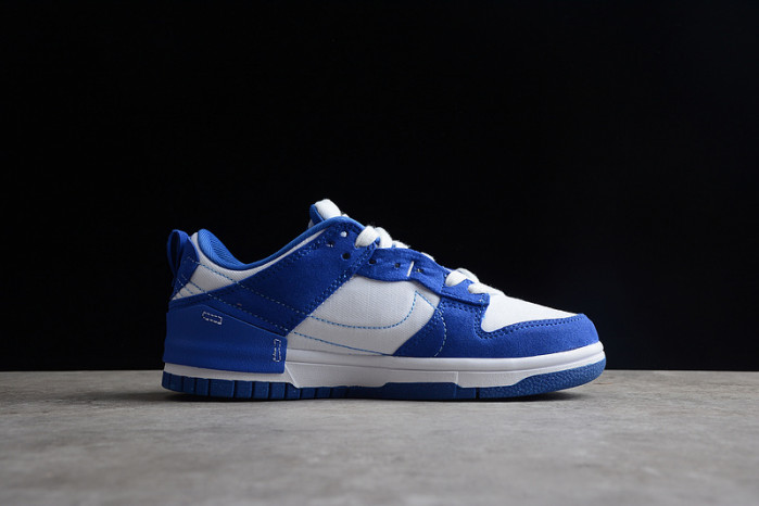 nike dunk low disrupt 2 white university blue (w) dh4402-102
