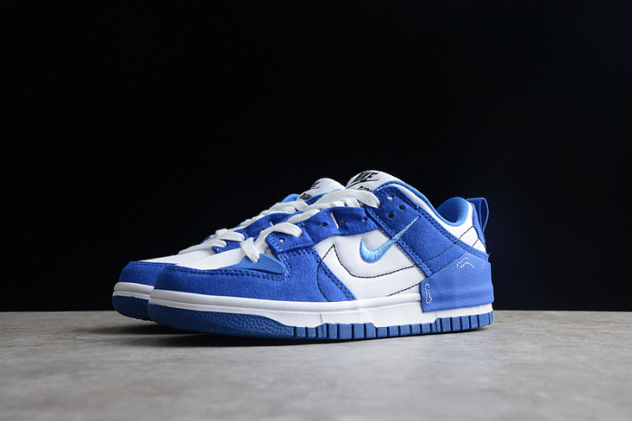 nike dunk low disrupt 2 white university blue (w) dh4402-102