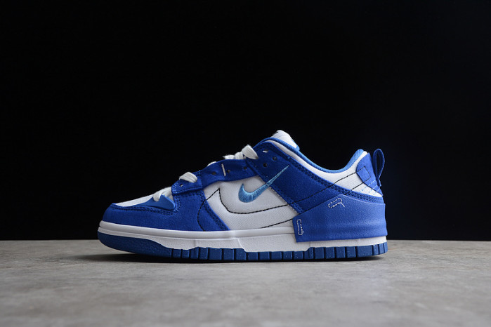 nike dunk low disrupt 2 white university blue (w) dh4402-102