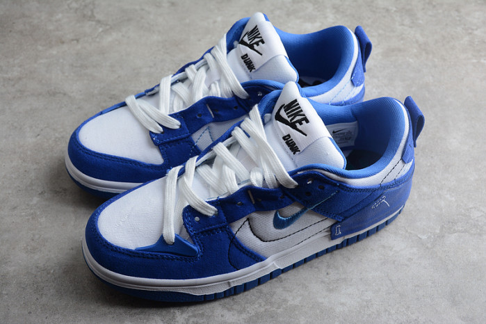 nike dunk low disrupt 2 white university blue (w) dh4402-102