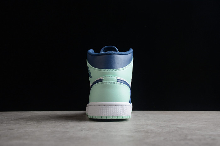 jordan 1 mid mystic navy mint foam - 554724-413