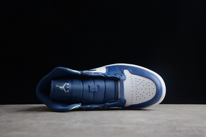 jordan 1 mid mystic navy mint foam - 554724-413