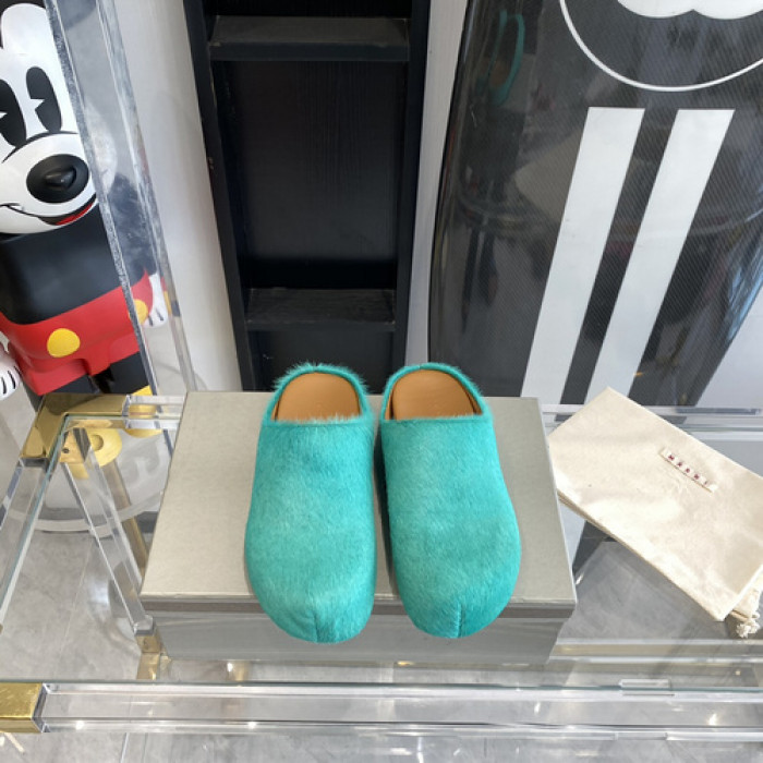 ma slide white fussbett sabot loafers mar-009