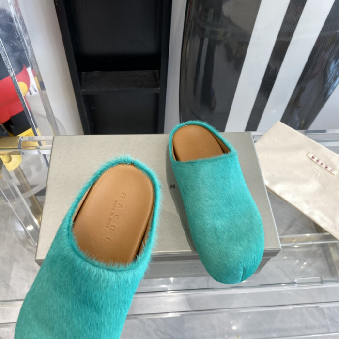 ma slide white fussbett sabot loafers mar-009