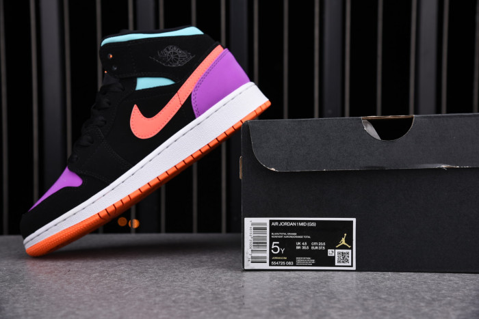 jordan 1 mid multi-color (gs) 554725-083