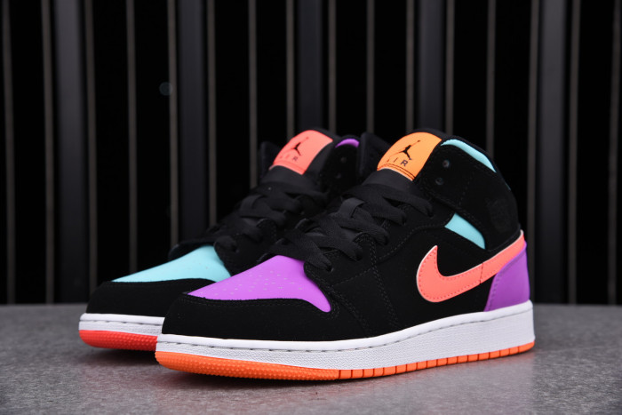 jordan 1 mid multi-color (gs) 554725-083