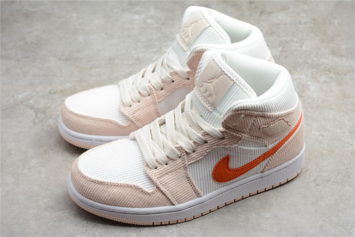 air jordan 1 mid corduroy womens da8009-108