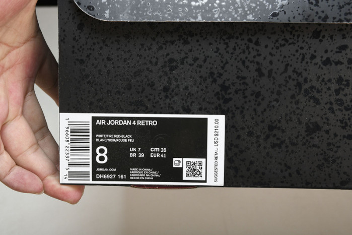 air jordan 4 “red cement” dh6927-161
