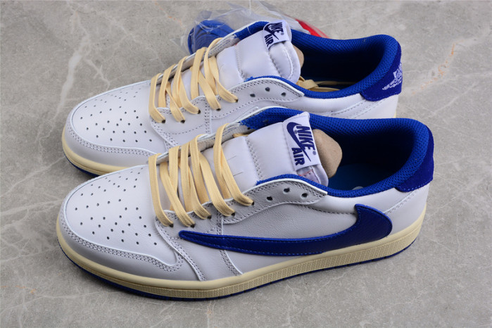 fragment design x travis scott x air jordan 1 retro low white royal blue dm9868-218