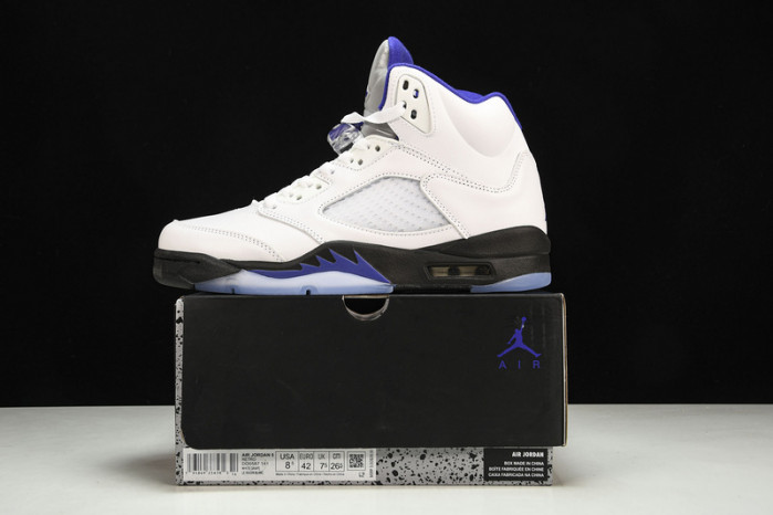 air jordan 5 white/dark concord-black dd0587-141
