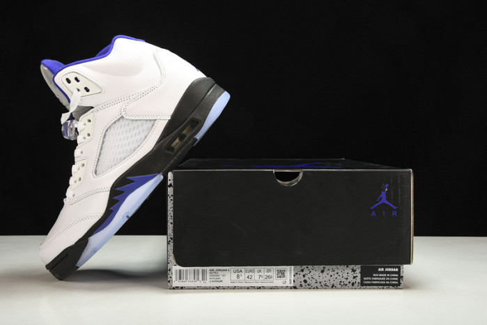 air jordan 5 white/dark concord-black dd0587-141