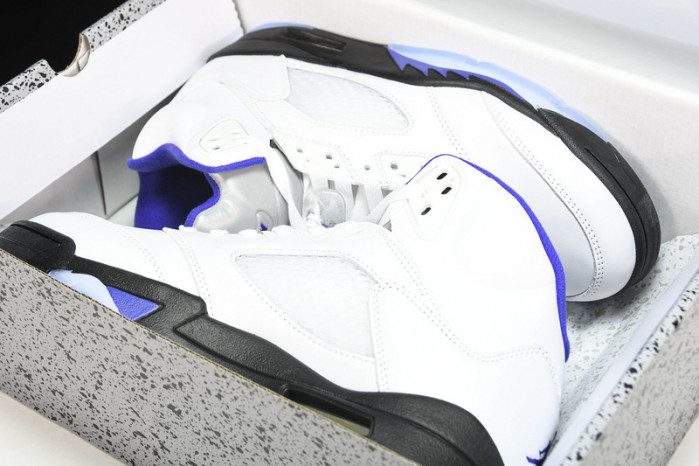 air jordan 5 white/dark concord-black dd0587-141