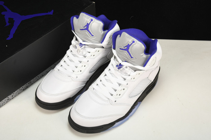 air jordan 5 white/dark concord-black dd0587-141