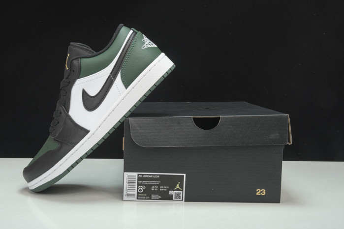 q22 air jordan 1 low “green toe” 553558-371