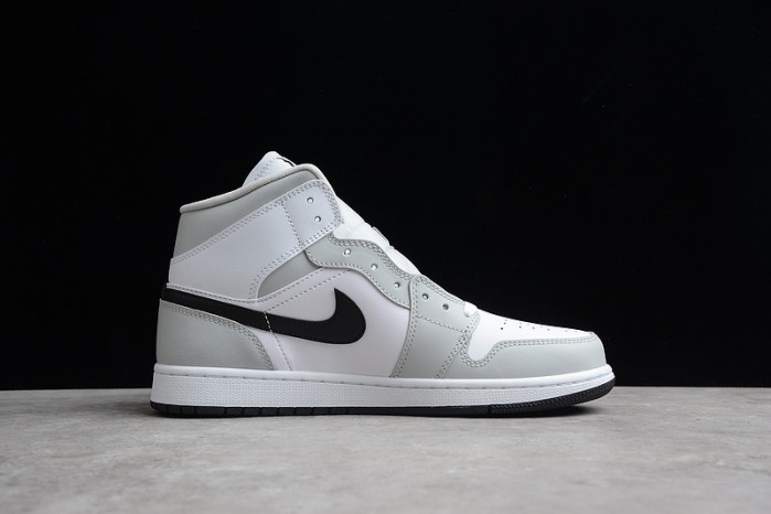 air jordan 1 mid "light smoke grey" aj1 bq6472-015