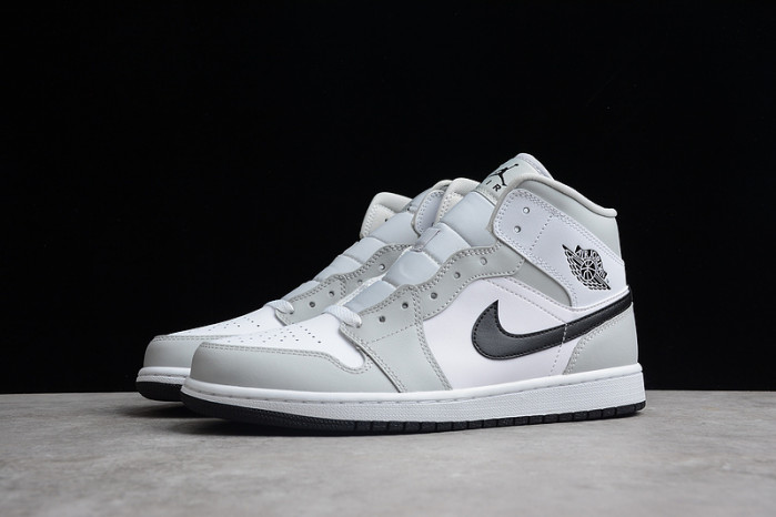 air jordan 1 mid "light smoke grey" aj1 bq6472-015