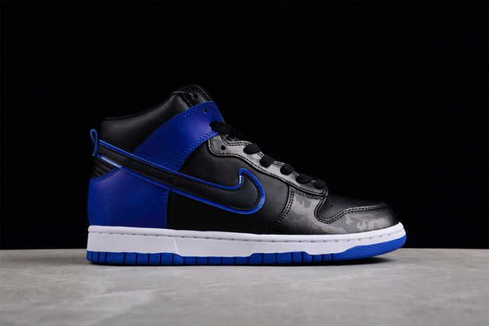 nike dunk high se camo black royal dd3359-001