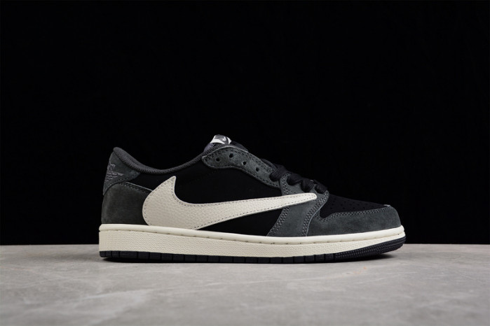 travis scott x air jordan 1 low "black phantom" dm7866-001