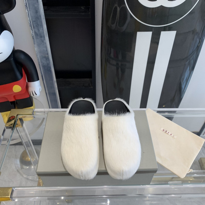ma slide white fussbett sabot loafers mar-007