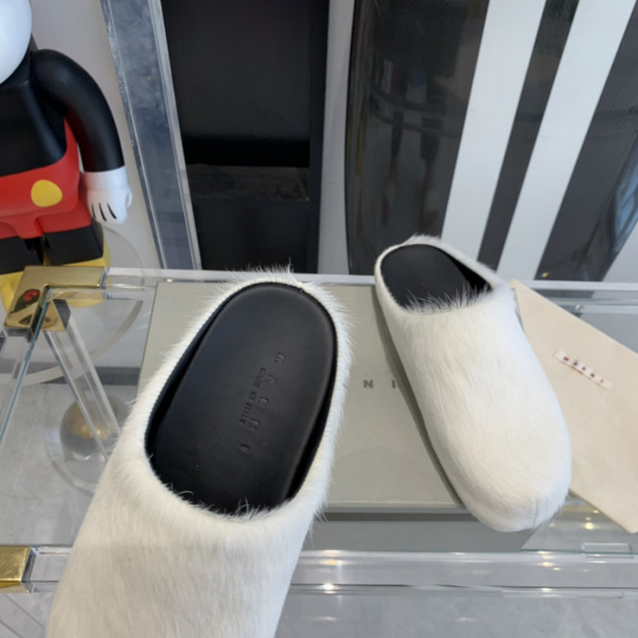ma slide white fussbett sabot loafers mar-007