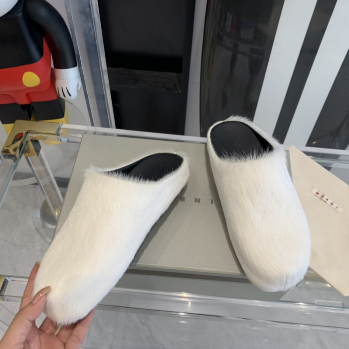 ma slide white fussbett sabot loafers mar-007