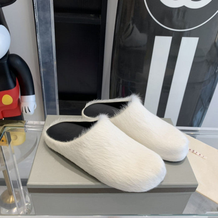 ma slide white fussbett sabot loafers mar-007