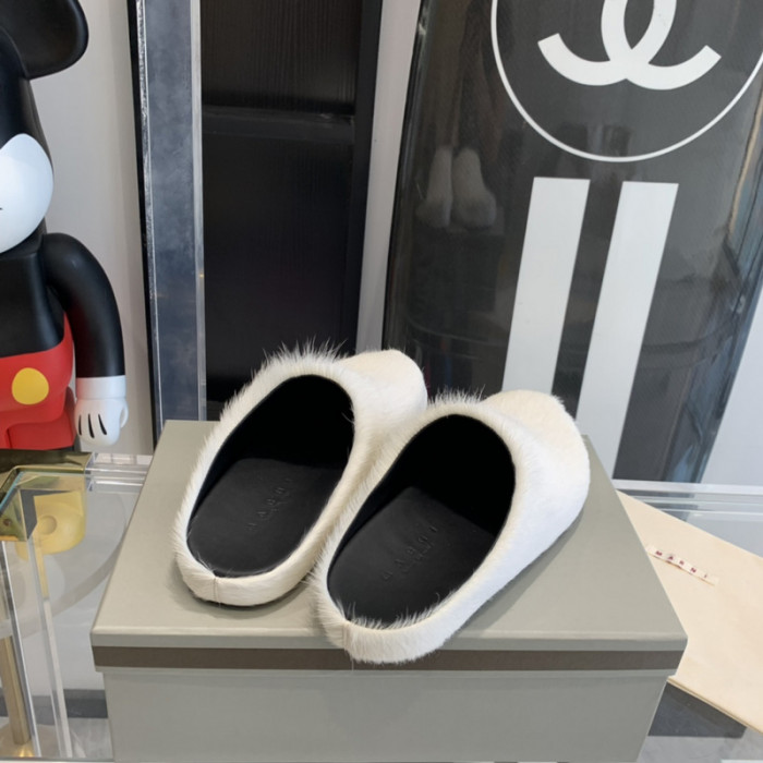 ma slide white fussbett sabot loafers mar-007